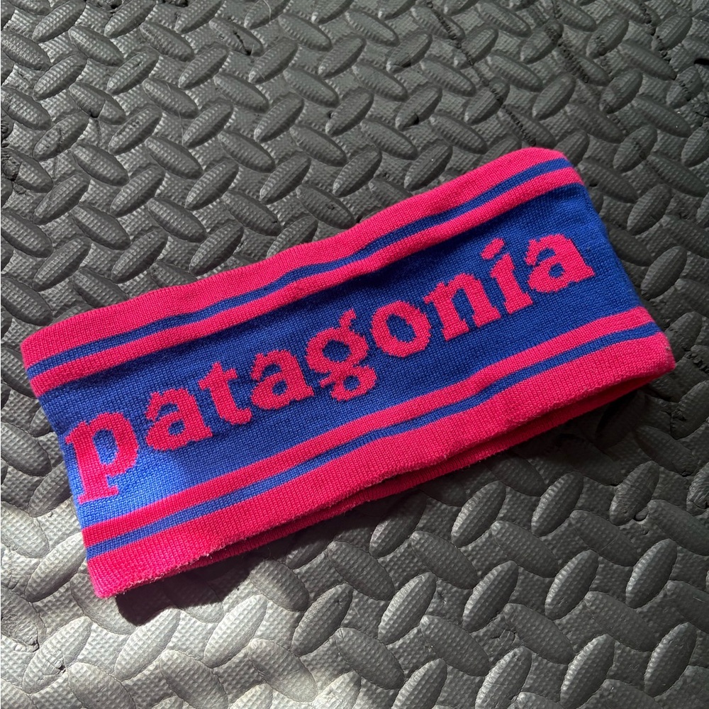 Patagonia Vibrant Pink and Blue Headband